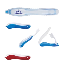 a group of travel toothbrush in folding case