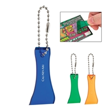 a group of lottery scratcher with bead chain