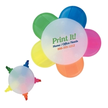 a group of multicolor 5 prong flower highlighter