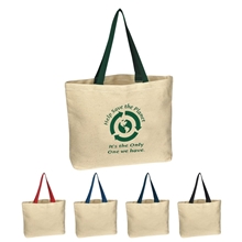 a group of natural 10 oz cotton canvas tote bag