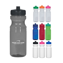aerial view a group of 24 oz poly - clear(tm) fitness bottle, image 1 of 2