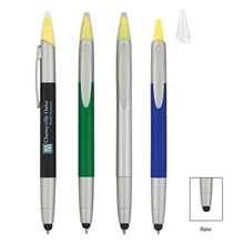 a group of 3- in -1 pen with highlighter and stylus