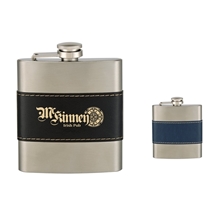 a group of 6 oz mccarty stainless steel flask
