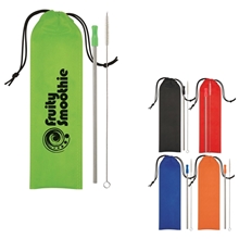 a group of stainless steel straw kit