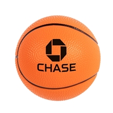 aerial view a orange basketball stress ball, image 1 of 2