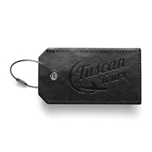 aerial view a black leeman venezia sightseer luggage tag, image 1 of 4