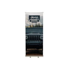 aerial view a group of retractable vinyl banner, image 1 of 3