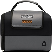 aerial view a black/gray kanga kase mate 12- pack cooler, image 1 of 4