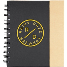 aerial view a black 6.5 x 7 fsc(r) mix lock - it spiral notebook, image 1 of 3