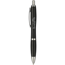 aerial view a black nash wheat straw ballpoint pen, image 1 of 3