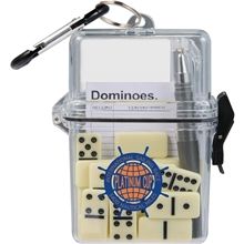 a group of on - the - go dominoes set