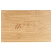 aerial view a natural 4 piece bamboo wine gift set, image 1 of 10