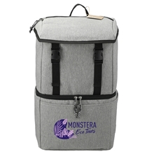 aerial view a graphite merchant craft revive recycled backpack cooler, image 1 of 14