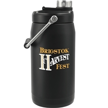 aerial view a black vasco copper vacuum insulated water jug 64oz, image 1 of 6