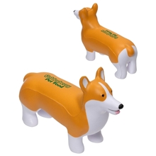 aerial view a orange corgi stress reliever, image 1 of 3