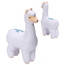 aerial view a white alpaca stress reliever, image 1 of 5