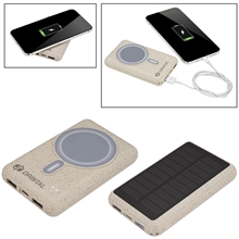 a group of earthtrendz(tm) solar / magnetic wireless power bank