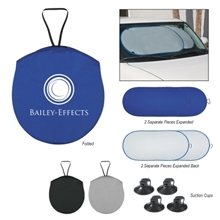 a group of collapsible automobile sun shades