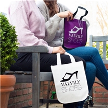 aerial view a group of laminated fashion tote bag - 11-3/4 x 9-1/4, image 1 of 4