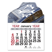 aerial view a white adhesive peel - n - stick(r) calendar - car, image 1 of 3