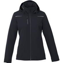 aerial view a black (995) womens colton fleece lined waterproof jacket, image 1 of 11