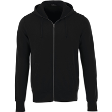 aerial view a black (995) mens cypress fleece full zip hoody, image 1 of 2