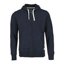 aerial view a atlantic navy (574) mens paddlecreek full zip fleece hoodie with hidden pocket, image 1 of 2