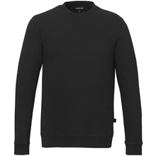 aerial view a black (995) mens american giant everyday lightweight french terry classic crew sweatshirt, image 1 of 8
