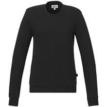 aerial view a black (995) womens american giant everyday lightweight french terry classic crew sweatshirt, image 1 of 9
