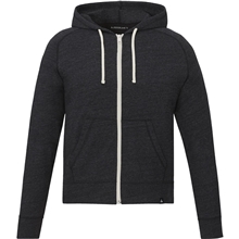 aerial view a black heather (897) mens american giant lightweight full zip hoodie, image 1 of 10
