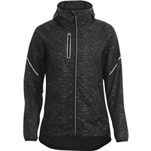 aerial view a black (995) womens signal packable jacket, image 1 of 2