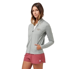 aerial view a ash gray heather (954) womens greatness wins core tech full zip, image 1 of 6