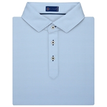 aerial view a bluebell (420) stitch(r) atlantic stripe polo shirt - mens, image 1 of 4
