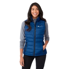 aerial view a group of womens mercer insulated puffer vest, image 1 of 4