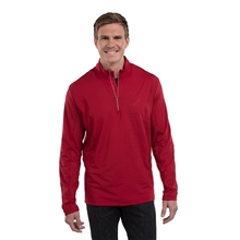 aerial view a group of mens caltech knit quarter zip, image 1 of 4
