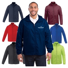 aerial view a group of mens darien lightweight windbreaker jacket, image 1 of 4