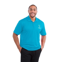 aerial view a group of mens moreno short sleeve performance polo, image 1 of 10