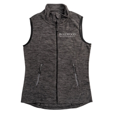 a black ace ladies full zip polar fleece vest