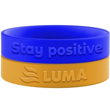 a custom embossed silicone bracelets 25mm