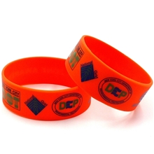 a custom printed silicone bracelets 25mm