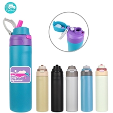 a group of oya 24 oz double - wall stainless steel bottle with 2- in -1 lid