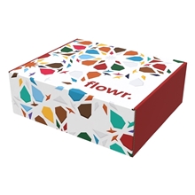 a white 12x4x10 full color mailer box