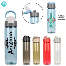 aerial view a group of 24 oz plastic water bottle, image 1 of 3