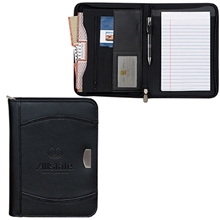 aerial view a black with black stitching junior portfolio, image 1 of 2