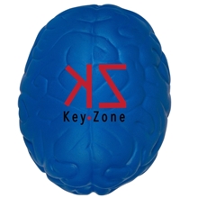 aerial view a blue brain stress ball squeezie, image 1 of 2