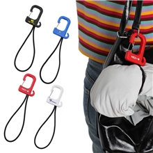 aerial view a group of swivel clip folding bag hanger, image 1 of 2