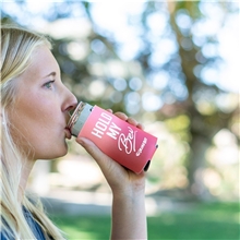 a group of 12 oz full - color slim seltzer can cooler
