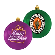 aerial view a group of 3 crystal translucent usa - made flat shatterproof ornament, image 1 of 2