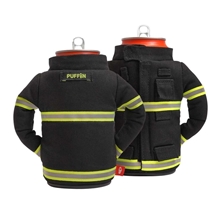 aerial view a black/reflective the backdraft can cooler, by puffin drinkware, image 1 of 2