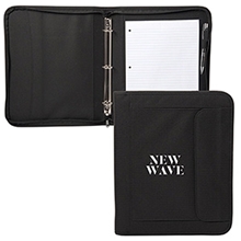 aerial view a black notepad binder, image 1 of 2